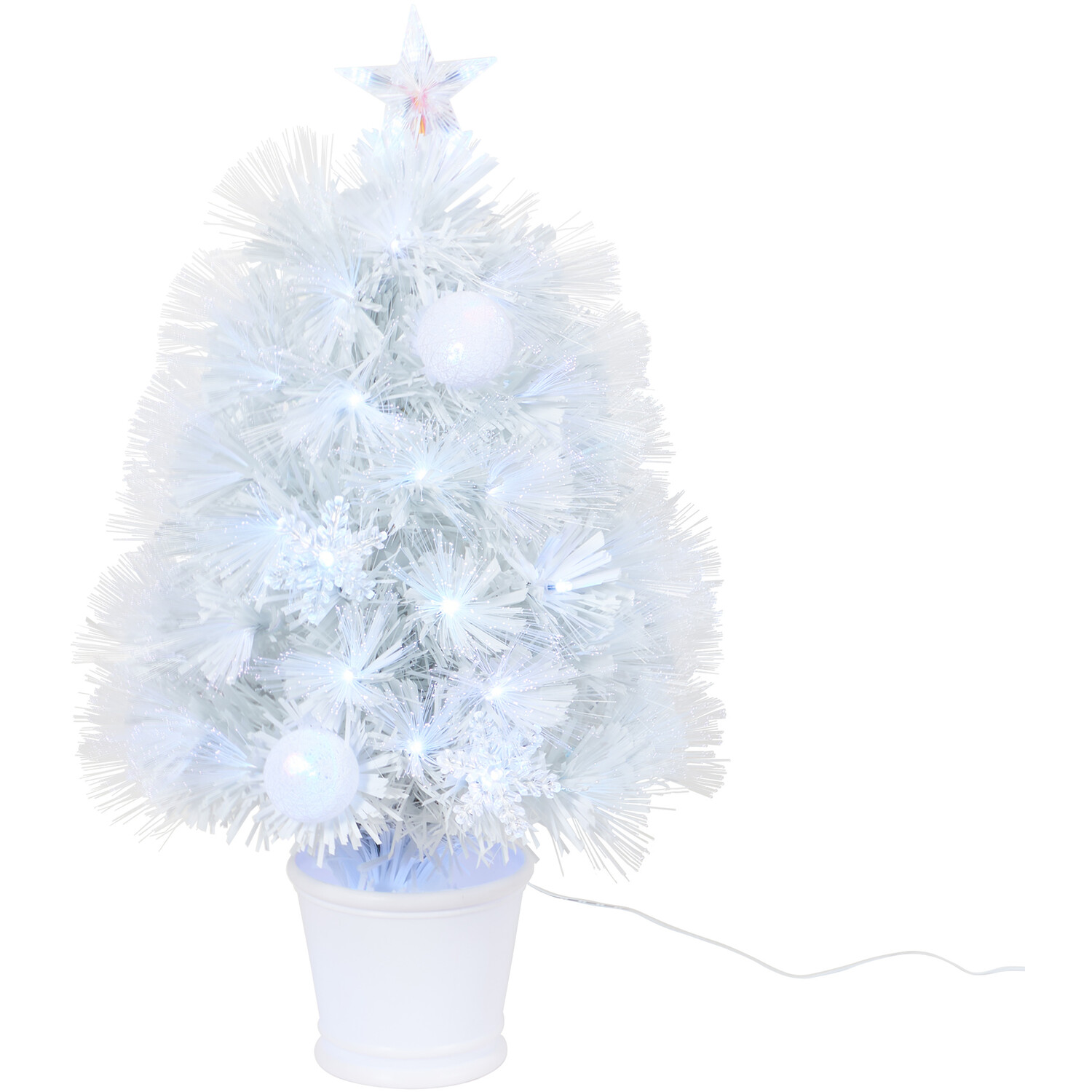Fibre Optic Christmas Tree - White Image 4