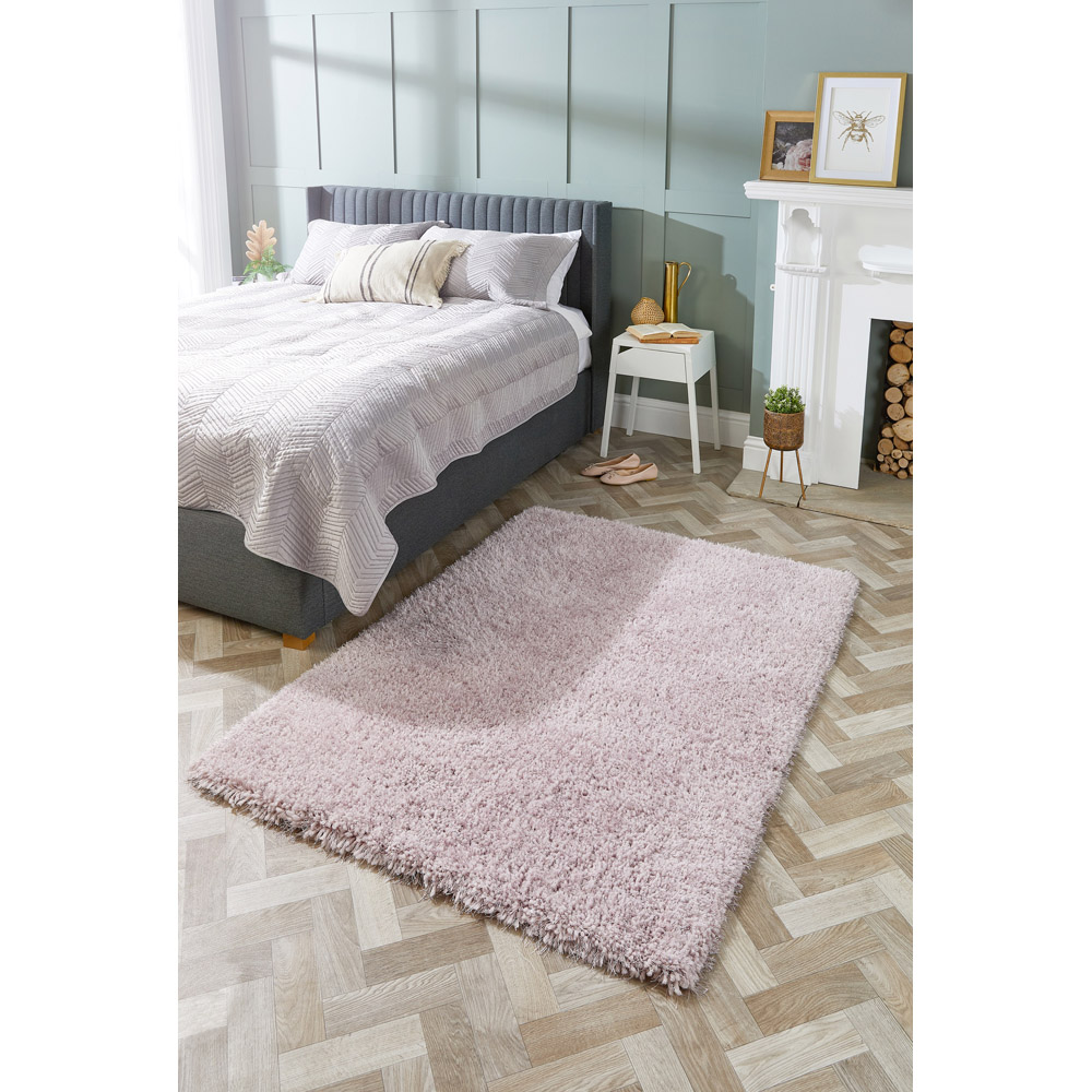 Origins Chicago Soft Lilac Shaggy Rug 160 x 230cm Image 2