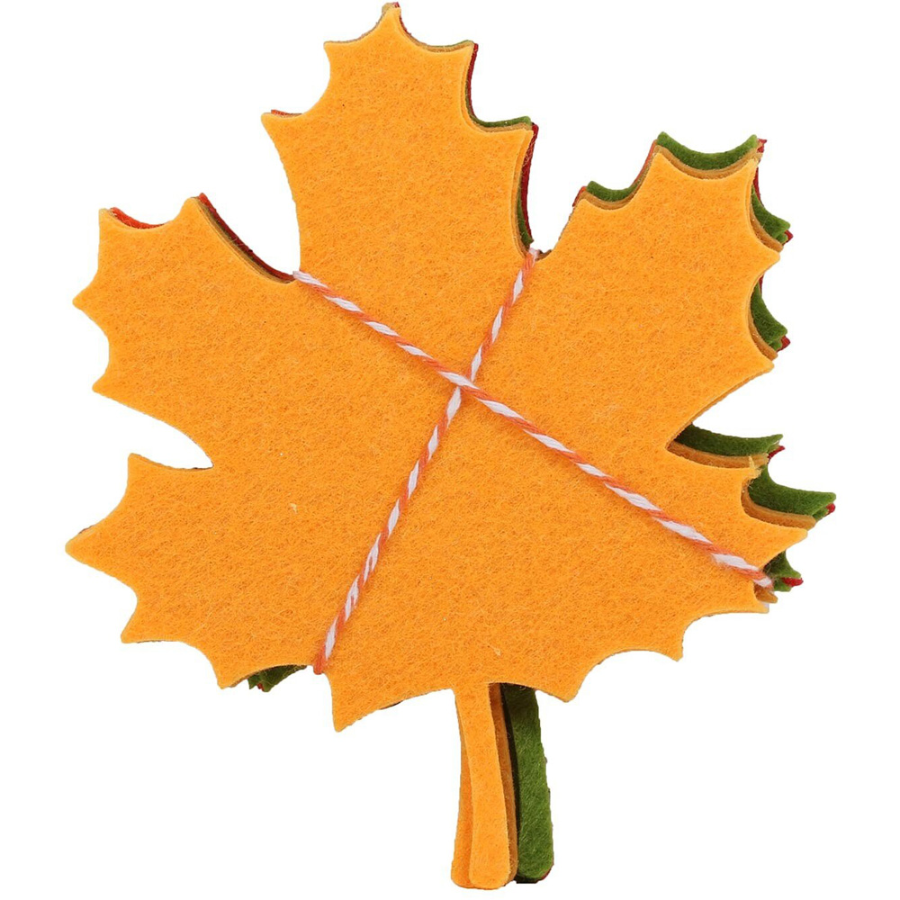 Single The Fall Collection Autumn Glitter Felt Shapes in Assorted styles Image 4