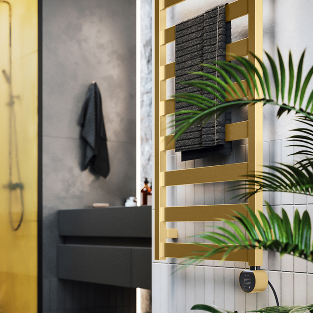 Terma Vivo Brass Electric Towel Rail with VEO Element Controller 1630 x 500mm Image 6
