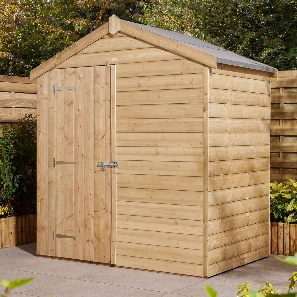 Rowlinson 4 x 6ft Shiplap Apex Shed Image 2