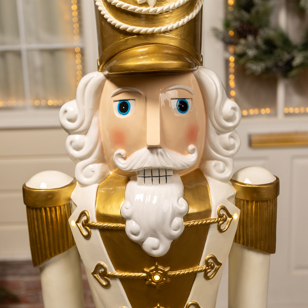 The Christmas Centre Red and Gold LED Lights Traditional Nutcracker Soldier 5.5ft Image 3