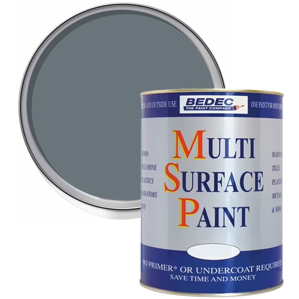 Bedec Dark Grey Gloss Multi Surface Paint 750ml Image 1