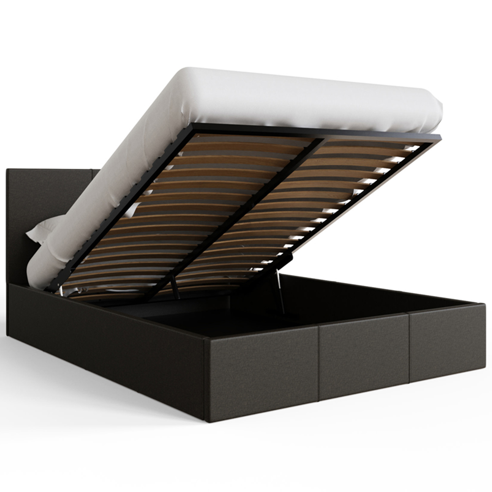 GFW Double Grey End Lift Ottoman Bed Image 6