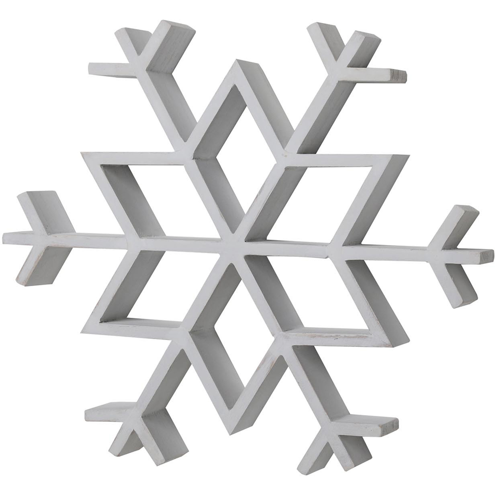 Standing Wooden Snowflake Image 3