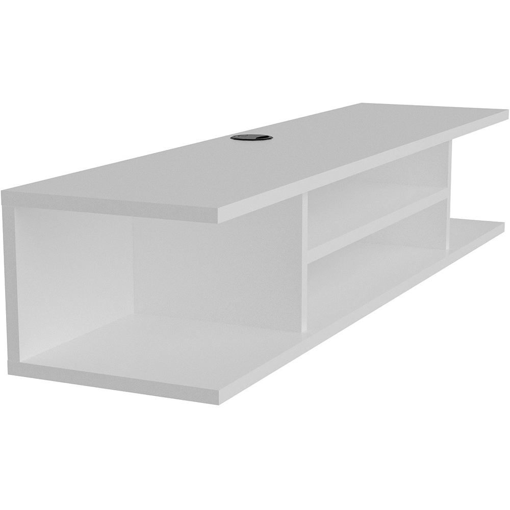 Decorotika Pivot 4 Shelf White Floating TV Unit Image 5