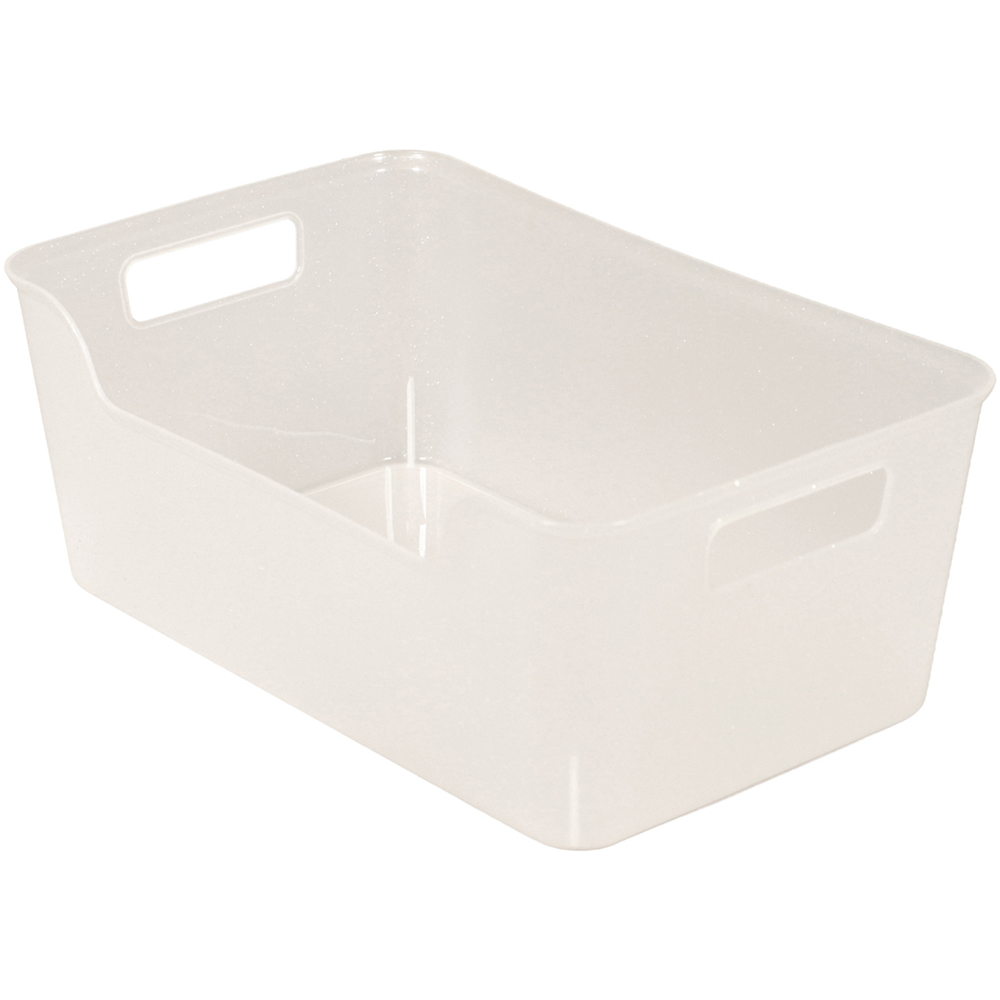 Glitter Extra Large Storage Basket White Image 3