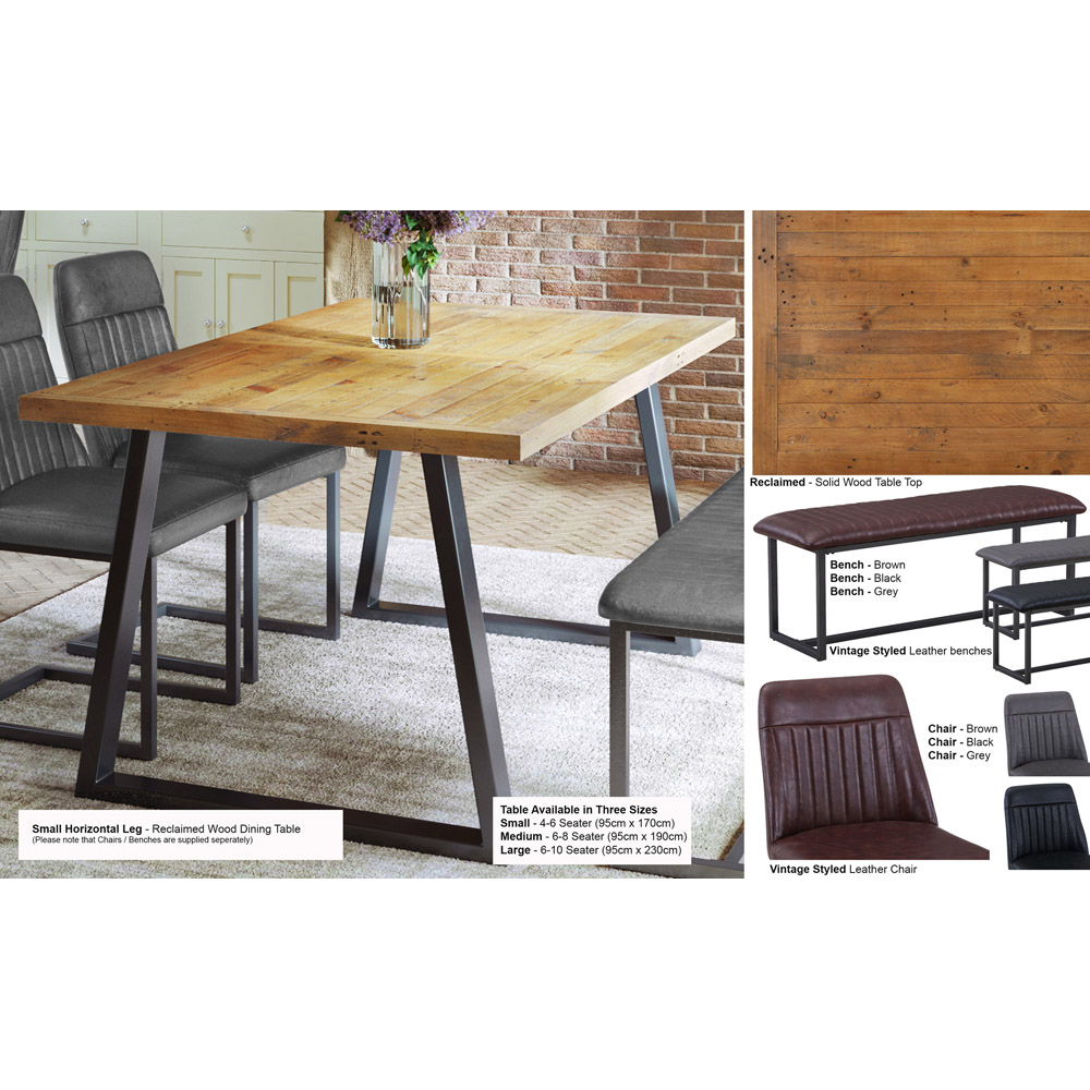 Baumhaus Urban Elegance 6 Seater Reclaimed Table Image 4