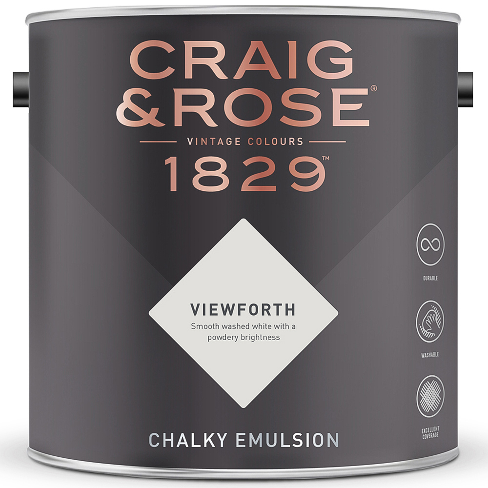 Craig & Rose 1829 Vintage Walls and Ceilings Viewforth Chalky Matt Emulsion Paint 2.5L Image 2
