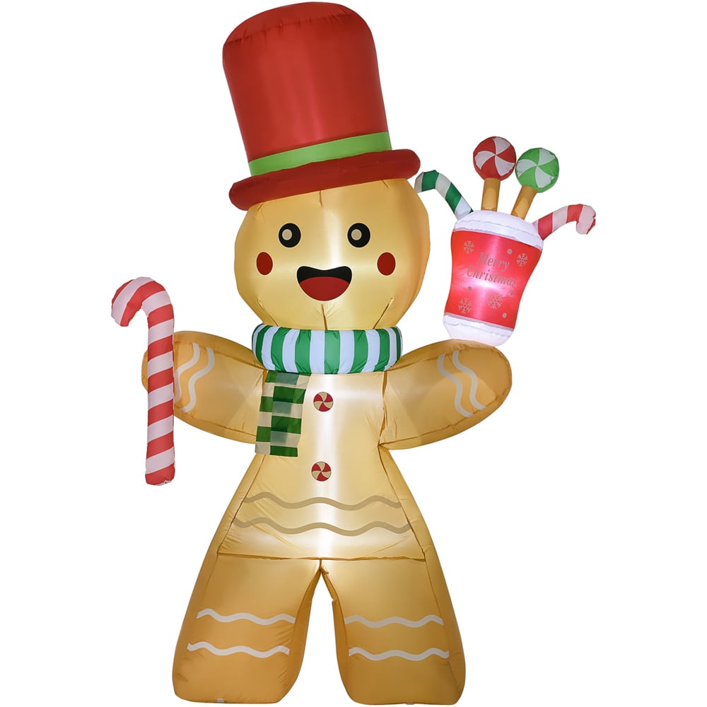 Everglow Light Up Inflatable Gingerbread Man Christmas Decoration 7.5ft Image 2