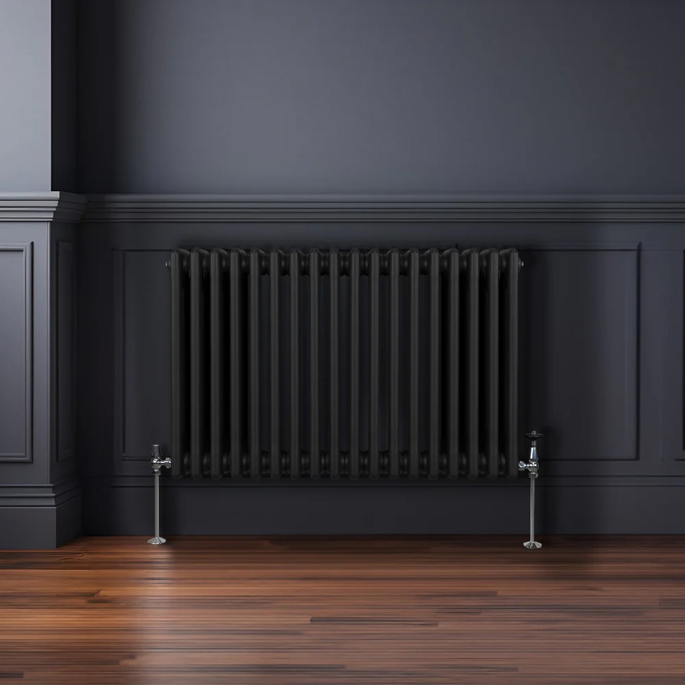 Monster Shop 4311 BTU Black Traditional 3 Column Radiator 600 x 832mm Image 2