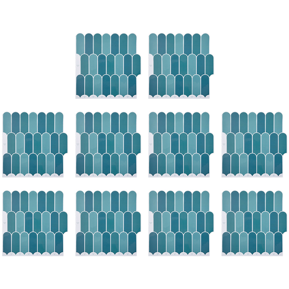 Living and Home Blue Arch Self Adhesive Wall Sticker 10 Pack Image 2