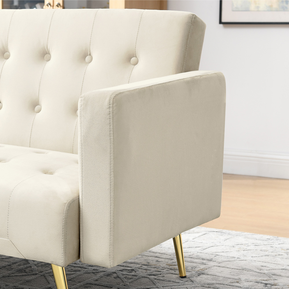 Indoor Living Olivia 3 Seater Natural Stone Sofa Bed Image 2