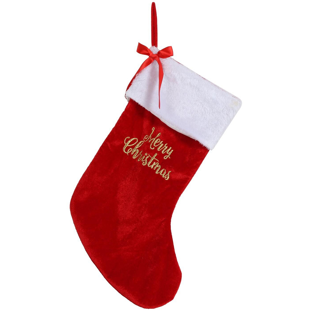 Merry Christmas Bow Stocking Image 2