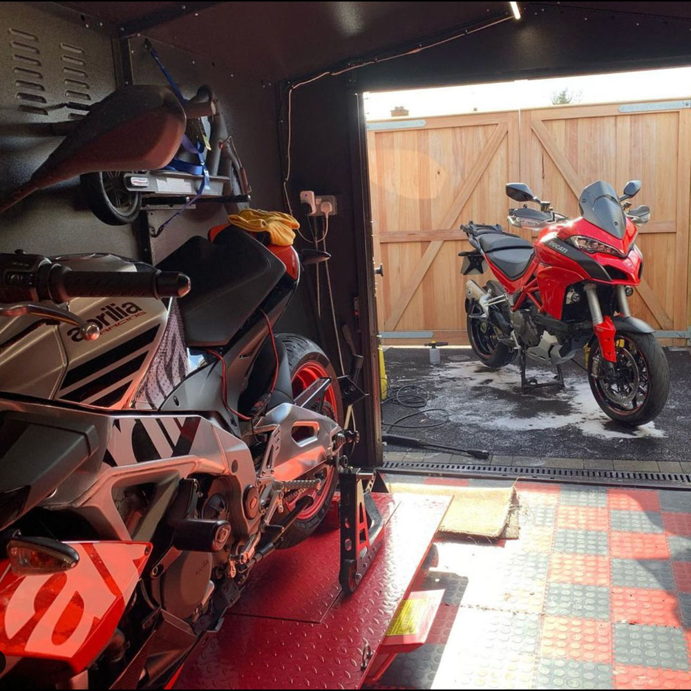 Asgard Gladiator 7 x 14ft Double Door Grey High Security Apex Motorcycle Garage Image 5