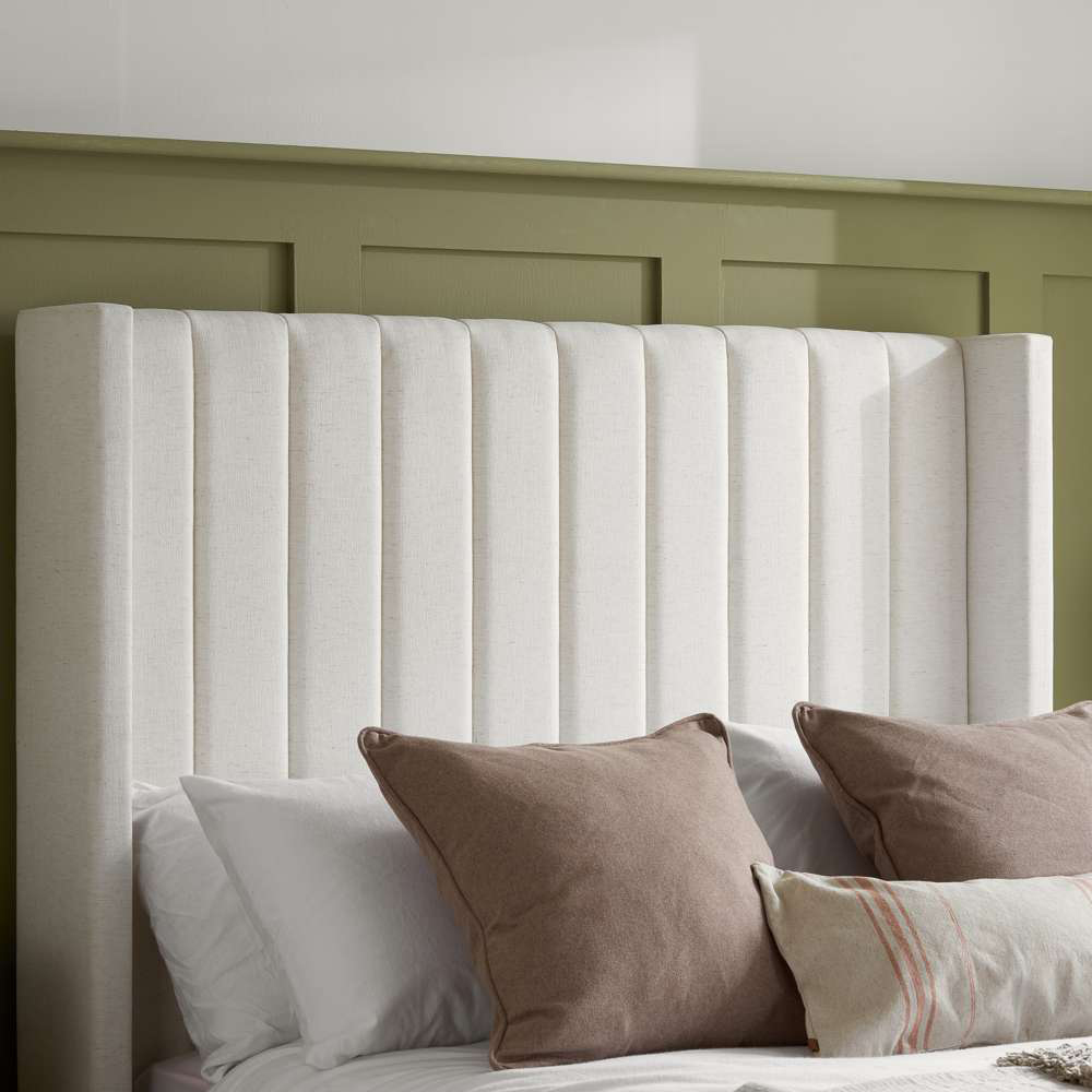 Birlea Maisey King Size White Linen Ottoman Bed Image 8