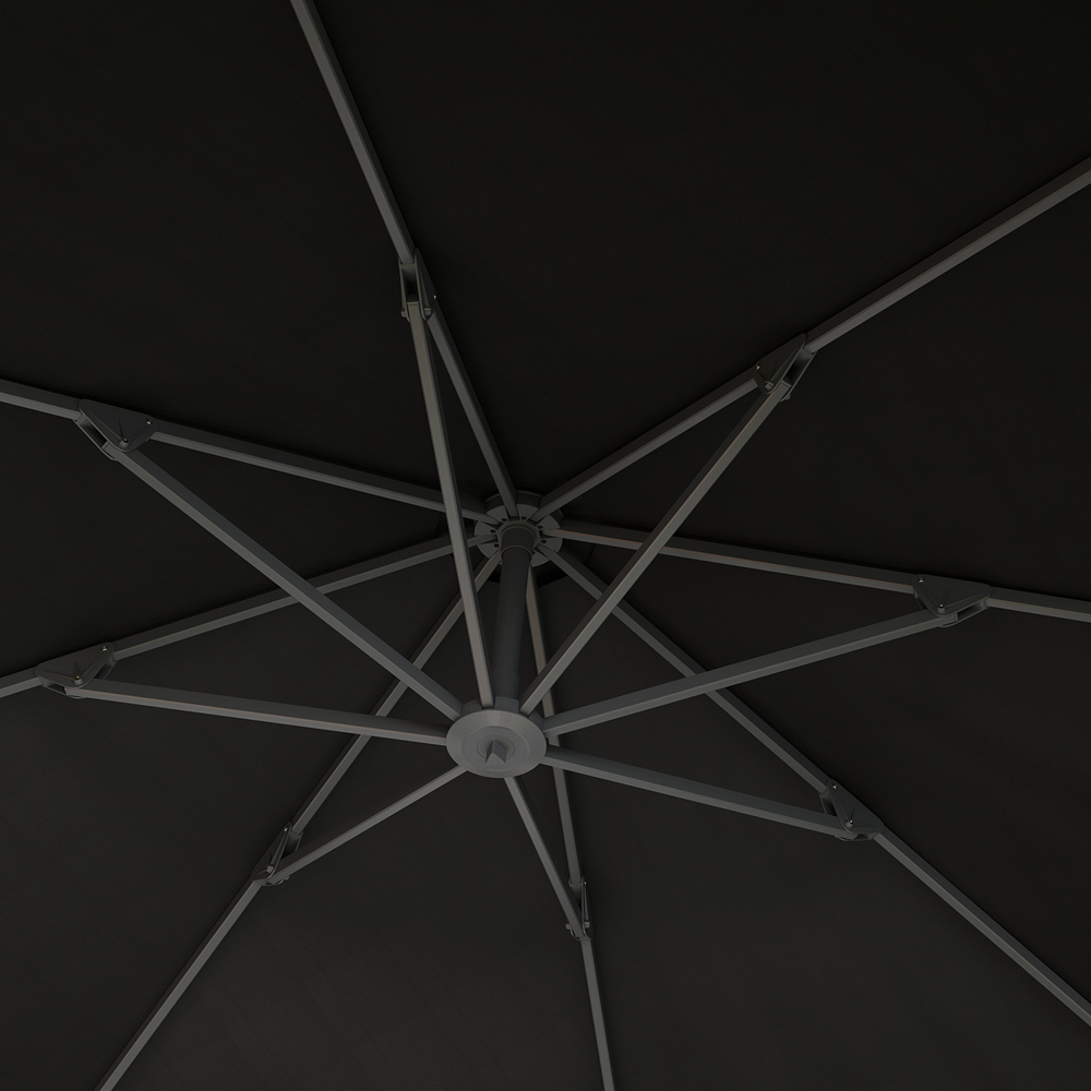 Outsunny Black Crank and Tilt Cantilever Parasol 3m Image 5