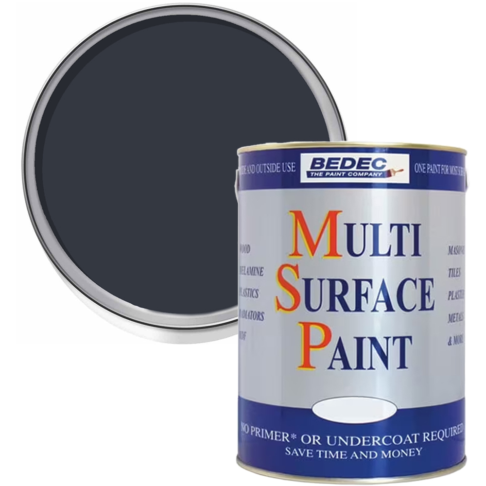 Bedec Anthracite Matt Multi Surface Paint 5L Image 1