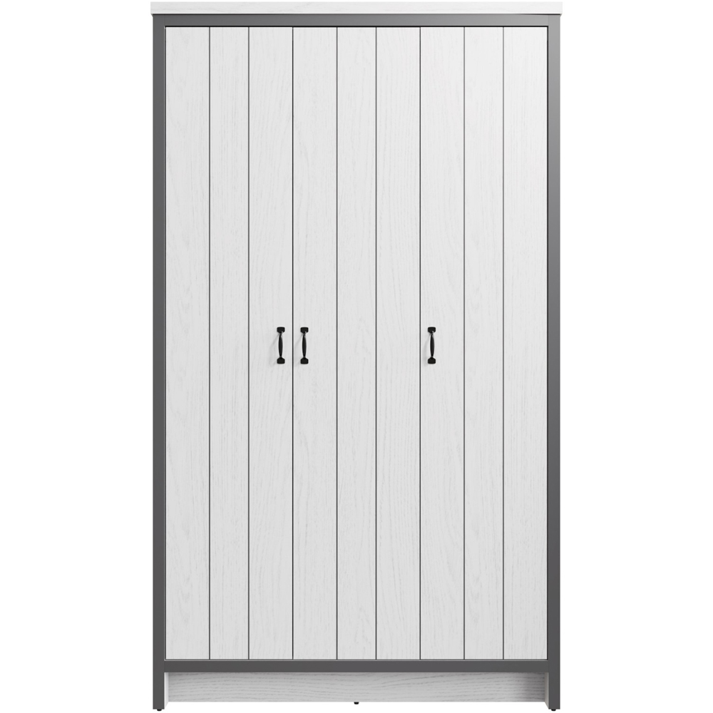 GFW Boston 3 Door White Oak Wardrobe Image 3