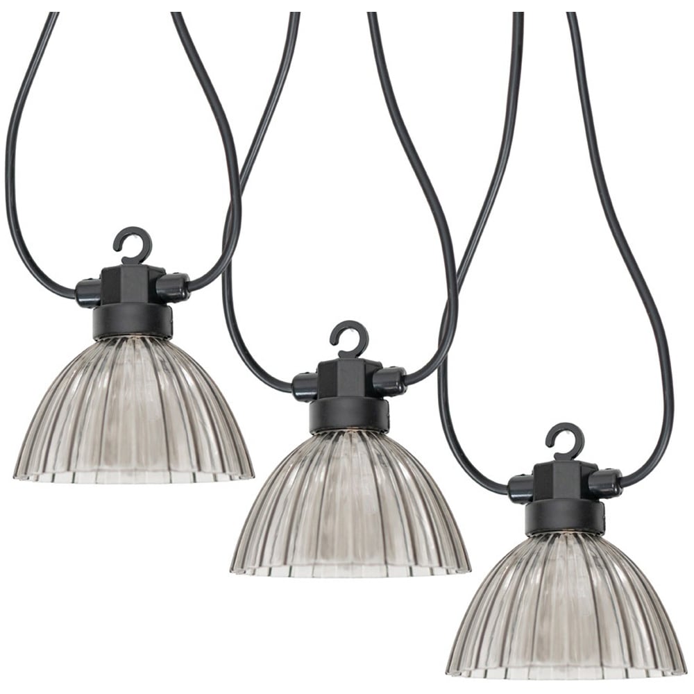 ValueLights Smoked Pleated LED Battery Operated Outdoor Garden String Light 6 Pack Image 2