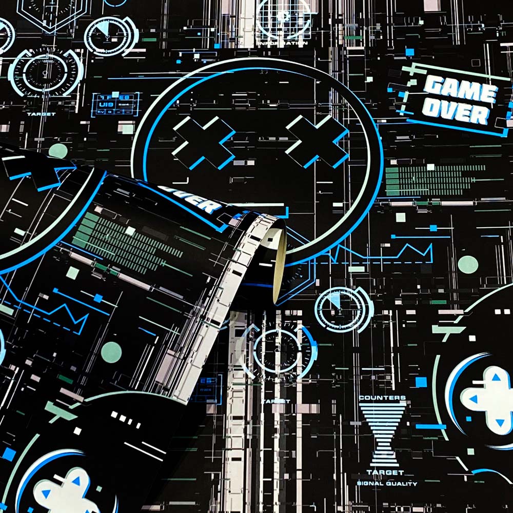 Arthouse Gaming Glitch Multicolour Wallpaper Image 2