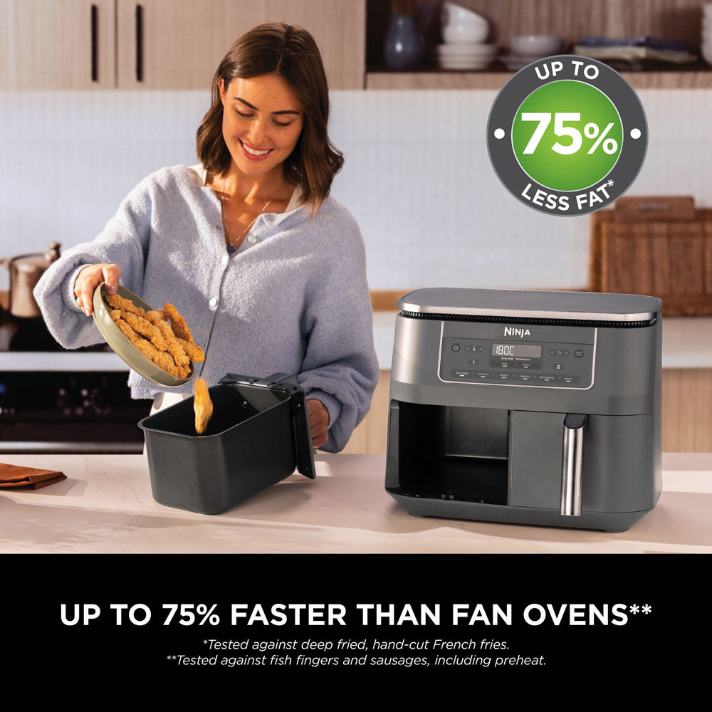 Ninja DZ300UK 6-in-1 Dual Zone Air Fryer 7.6L Image 9