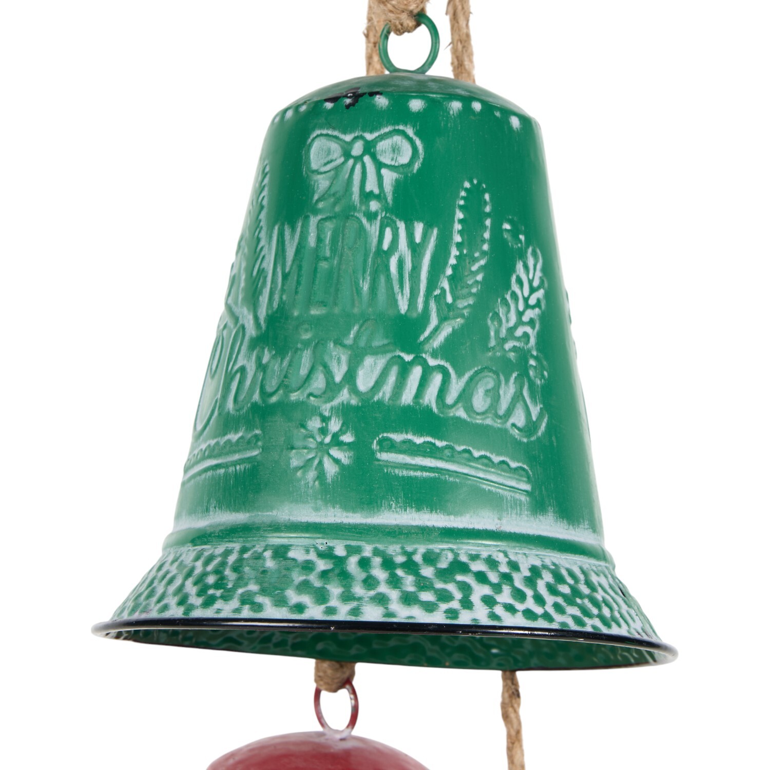 Hanging Bells Decoration Red, Green and Gold Image 3