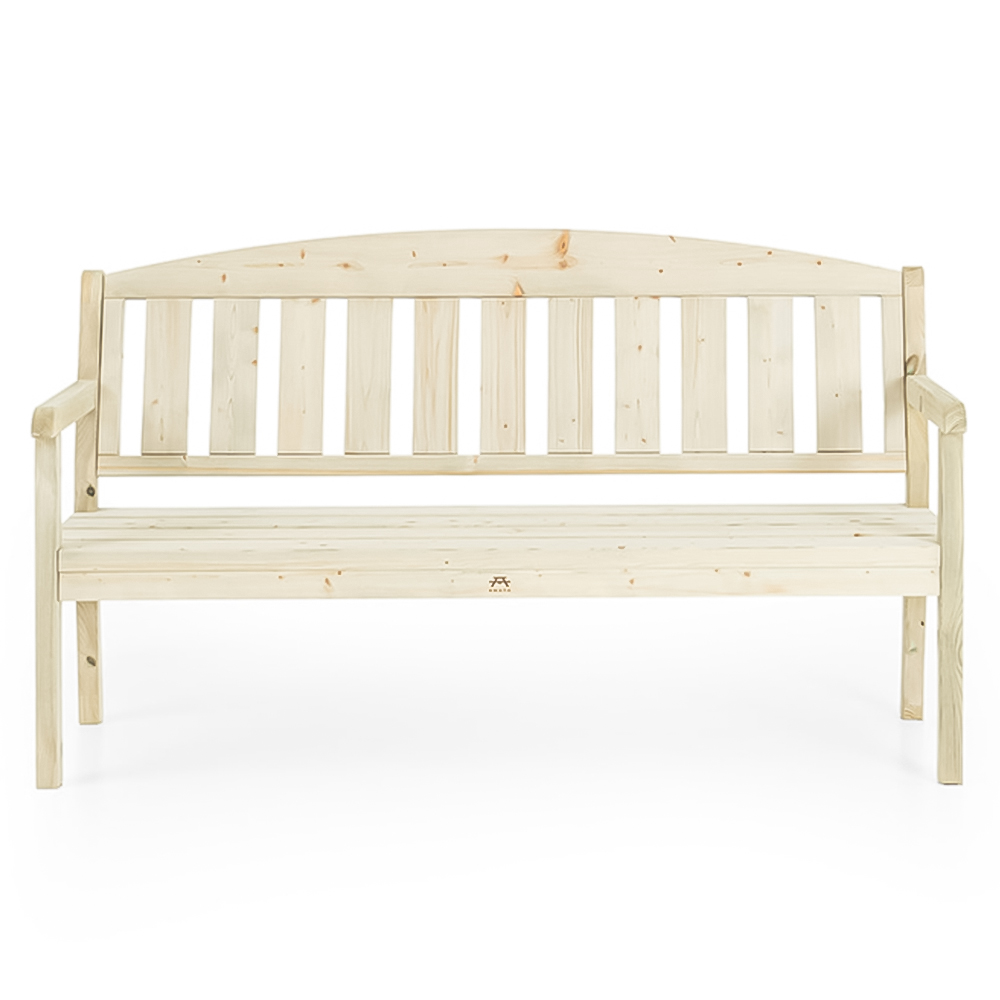 AMATA Ungurs 3 Seater Green Wooden Bench Image 2