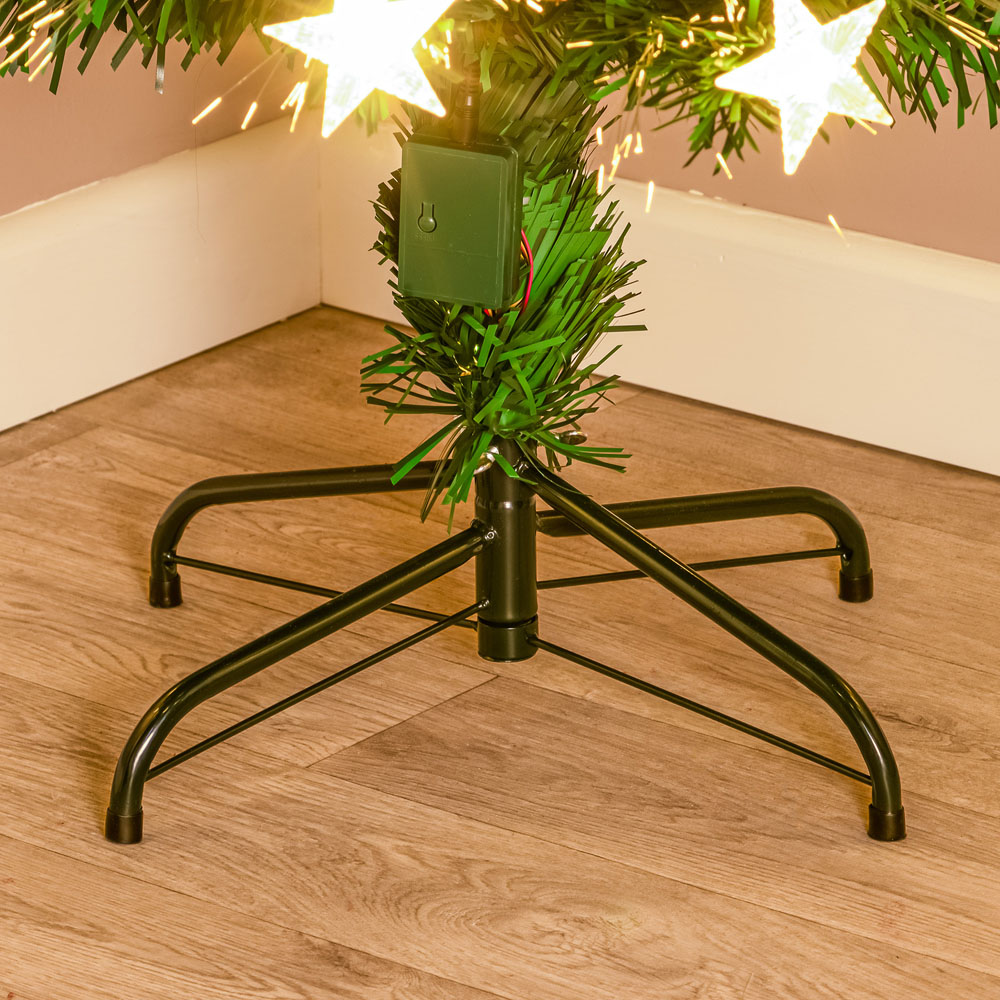 The Christmas Centre 58 Warm White LED Green Fibre Optic Artificial Xmas Tree 6ft Image 6