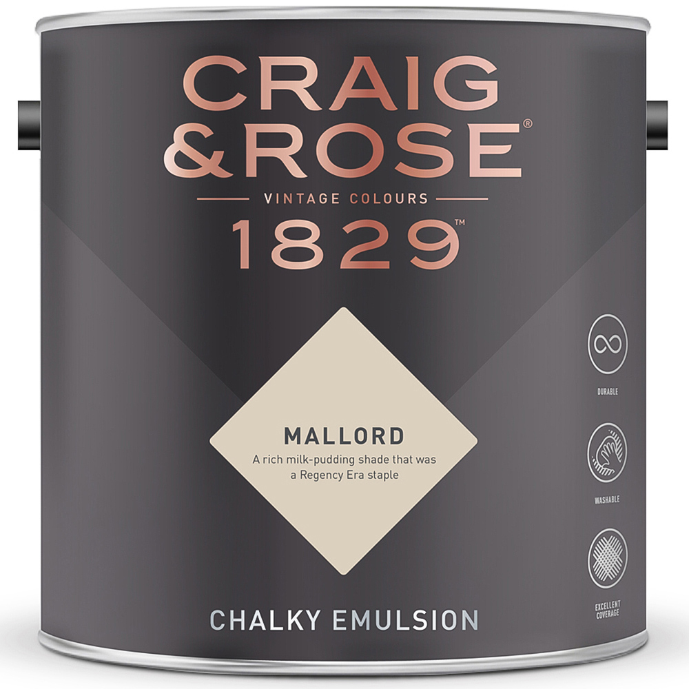 Craig & Rose 1829 Vintage Walls and Ceilings Mallord Chalky Matt Emulsion Paint 2.5L Image 2