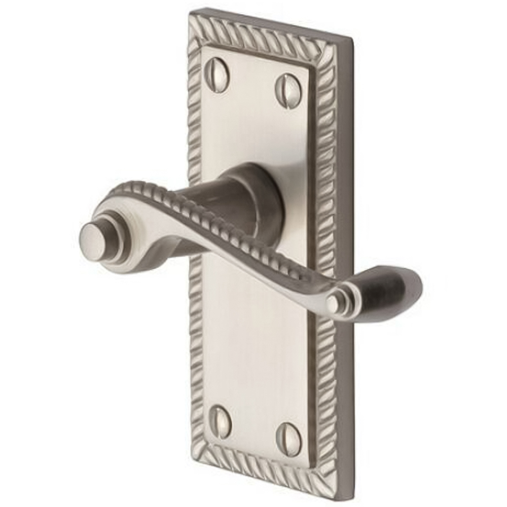 Golden Grace Satin Chrome Georgian Lever Latch Door Handle Set 6 Pack Image 3