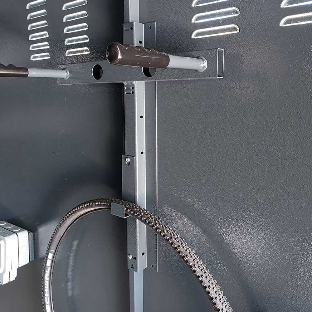 Asgard Centurion 5 x 18ft Double Door Grey High Security Bike Shed Image 8