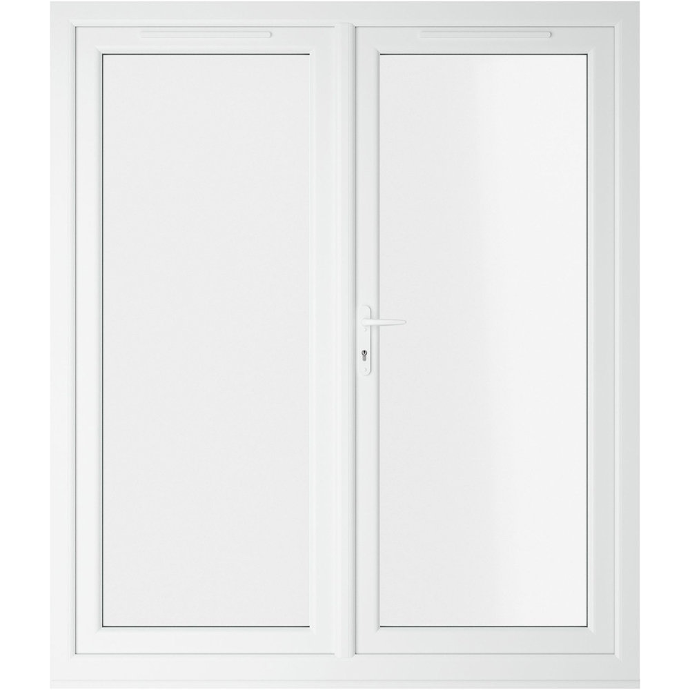 Crystal uPVC Triple Glazed French Door Left hand master White Clear Glass 1690x2090mm Image 2