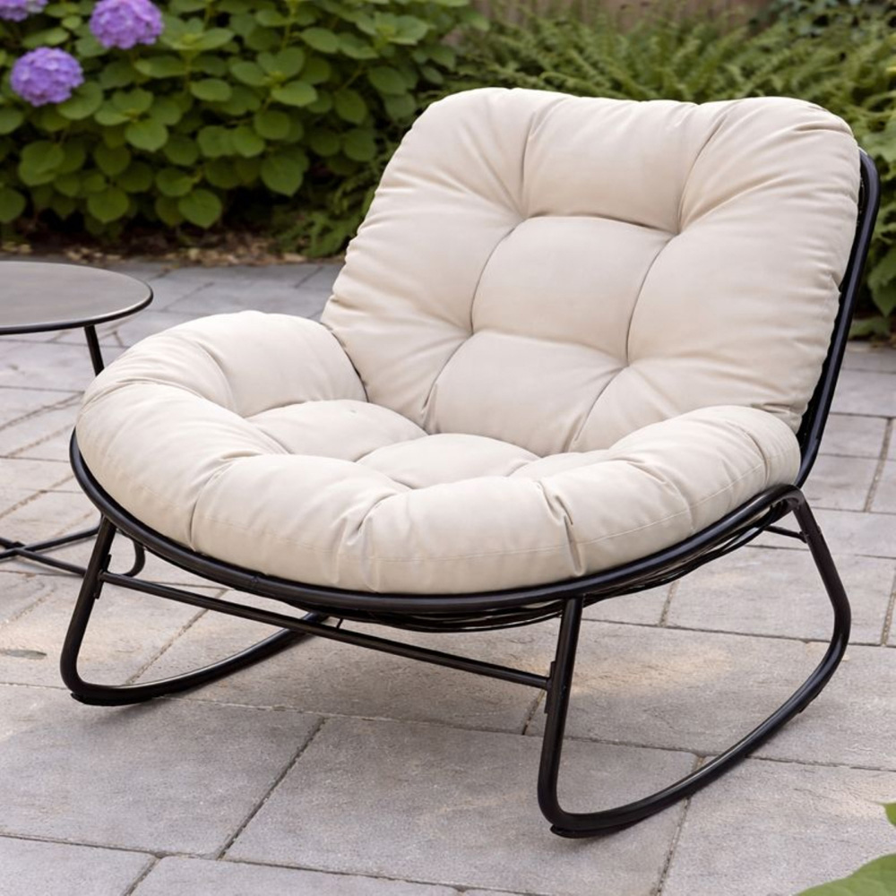 Kettler Sway 2 Seater Black Steel Rocking Garden Lounge Set Image 3