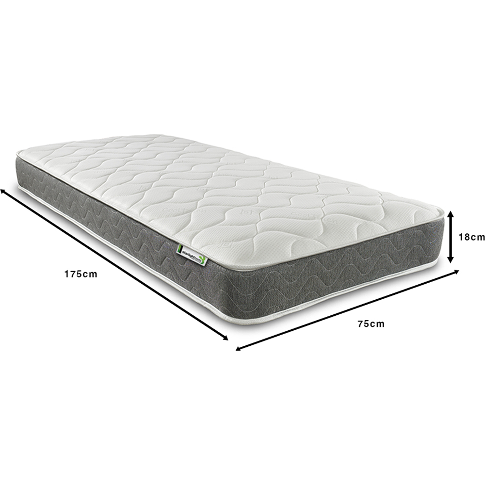 Starlight Beds Shorty Grey Hybrid Deep Memory Foam and Spring Mattress Image 6