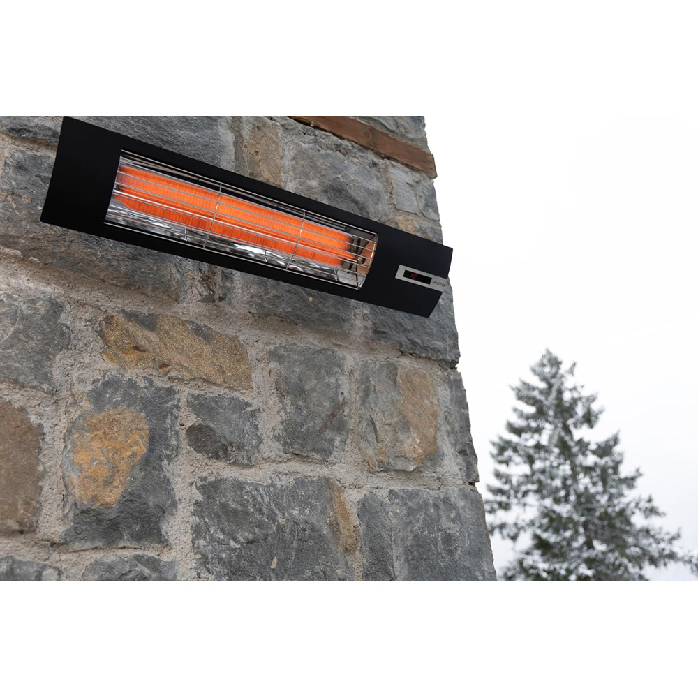 Veito Space-S2500 Black Wall and Ceiling Mounted Outdoor Patio Infrared Heater 2500W Image 2