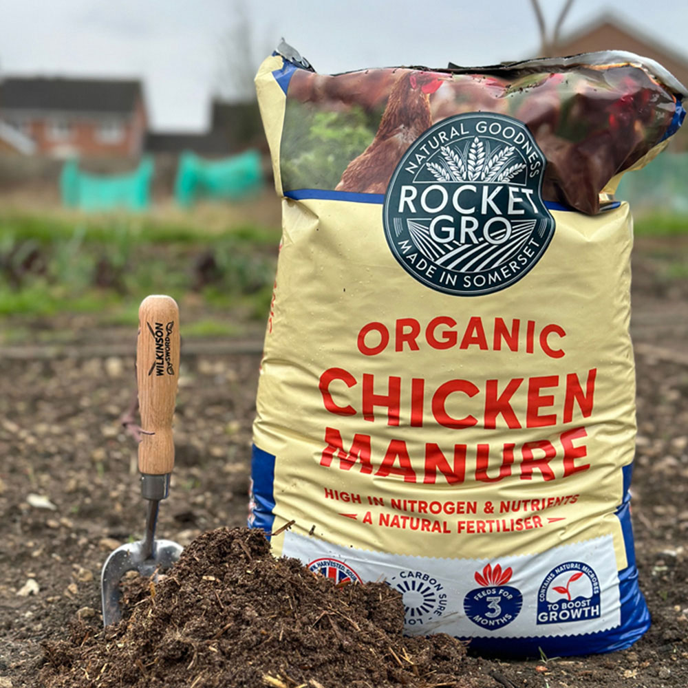 RocketGro Organic Chicken Manure Natural Fertiliser Bag 20L 98 Pack Image 2