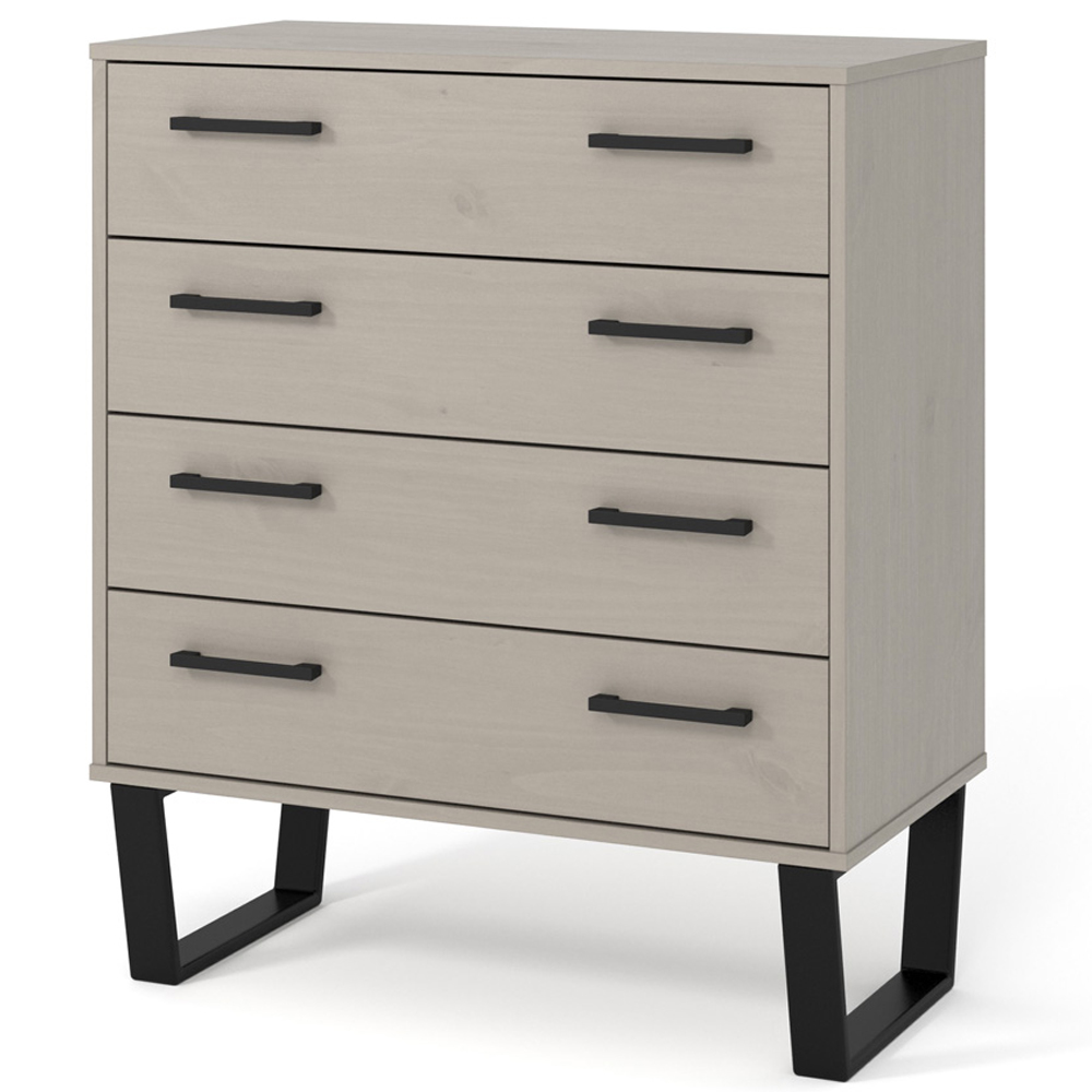 Core Products Texas 4 Drawer Grey Waxed Pine Chest of Drawers Image 2