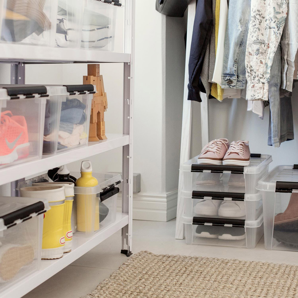 SmartStore Clear Plastic Storage Box with Clip Lock Lid 52L 2 Pack Image 7