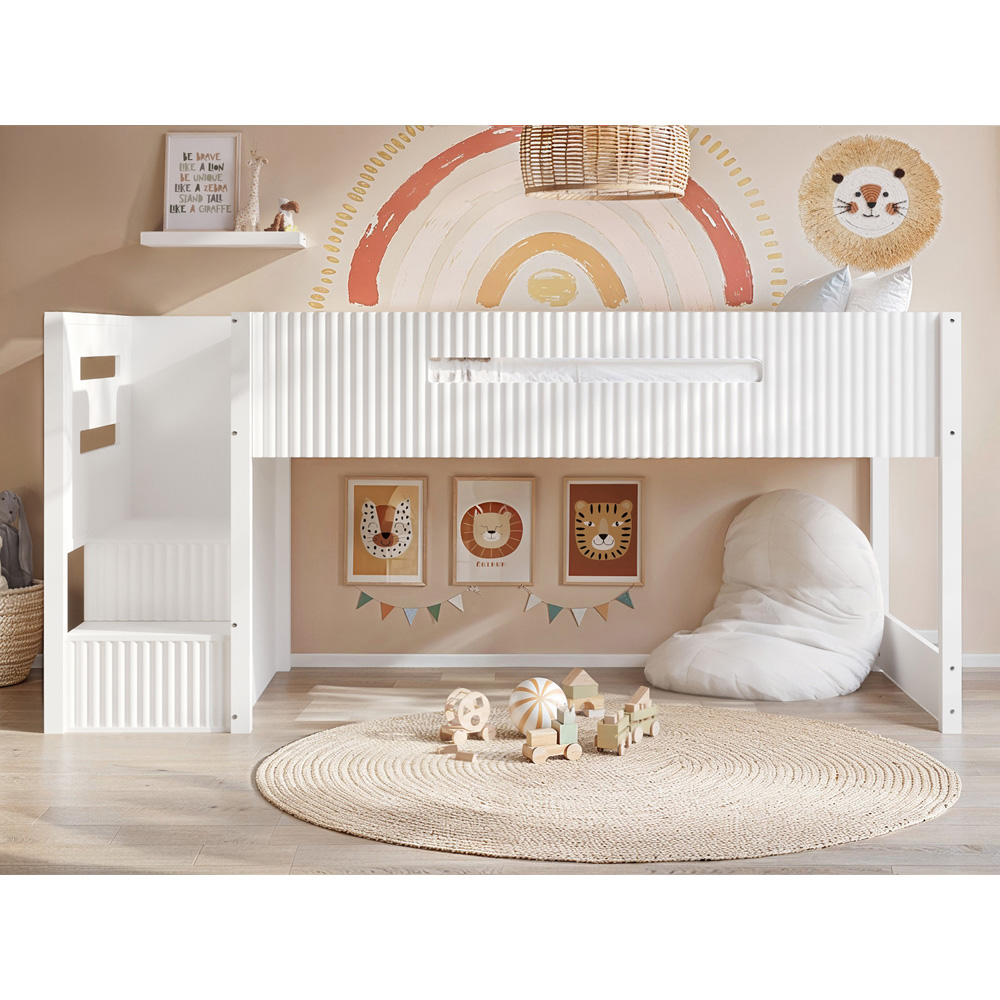 Flair Luca White Ribbed Mid Sleeper Image 7