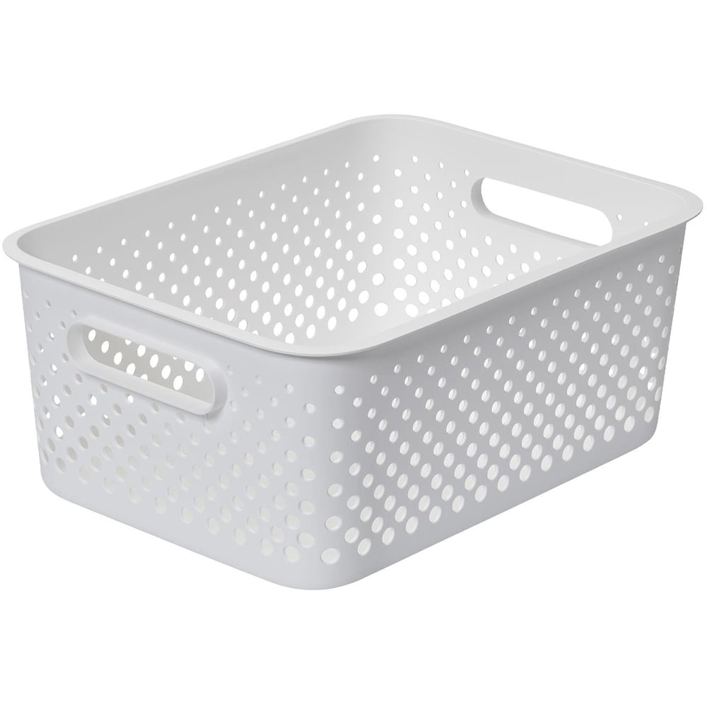 SmartStore Essence White Organiser Large Storage Basket 11.4L 3 Pack Image 3