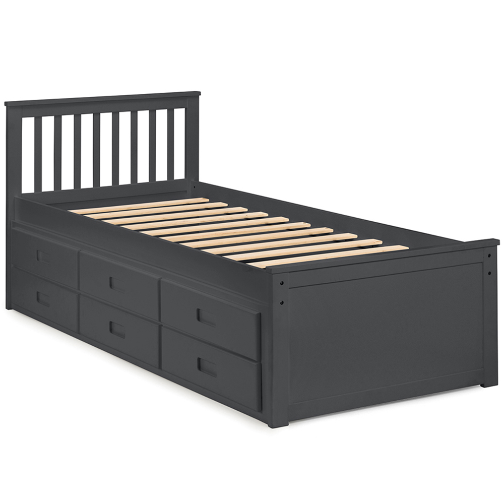 Julian Bowen Anthracite Maisie Bed with Underbed and Drawers Image 2