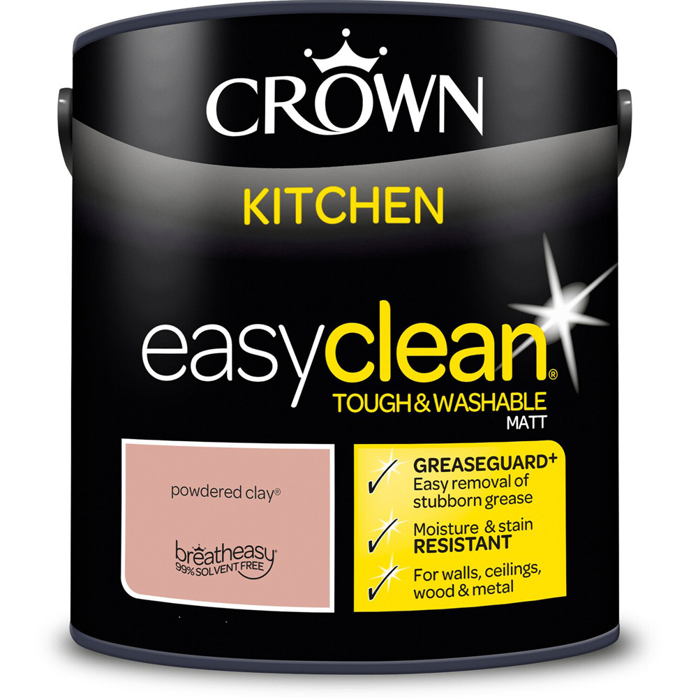 Crown Easyclean Kitchen Paint 2.5L - Powdered Clay Image 2