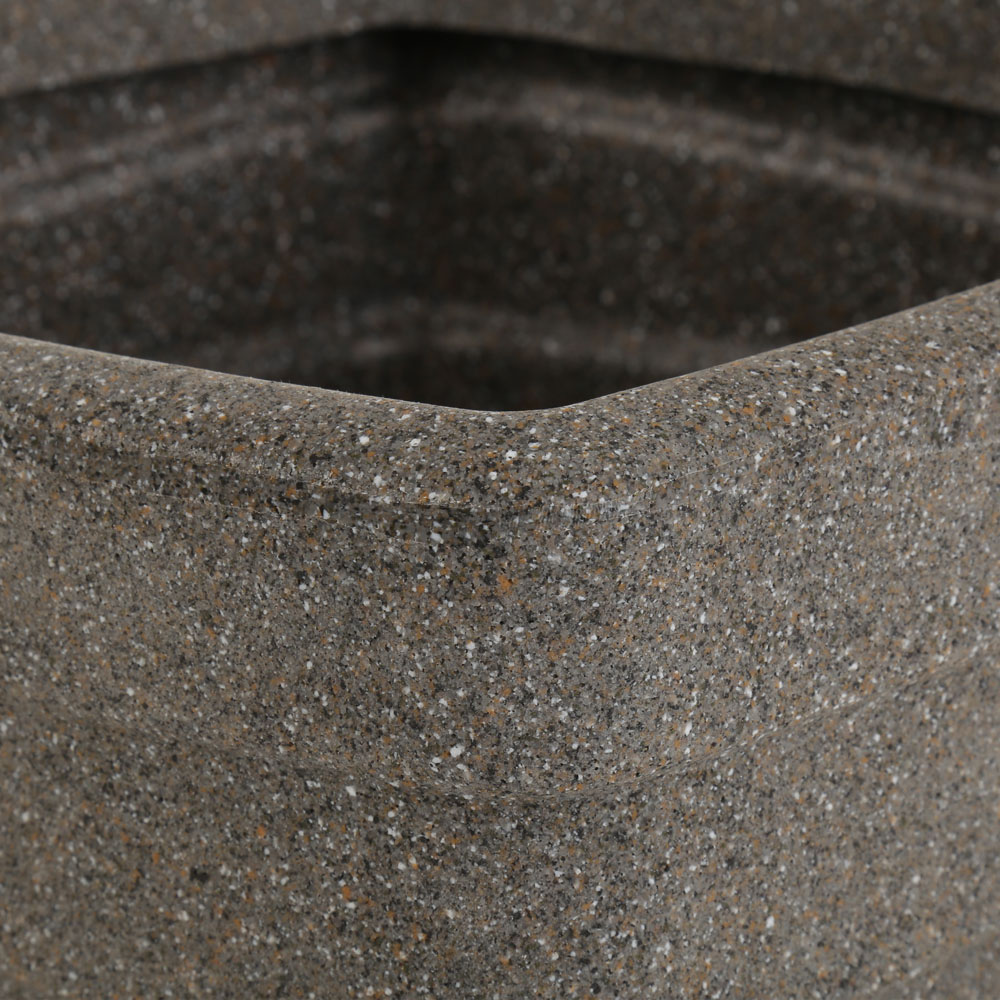 Charles Bentley Trojan Granite Effect Square Planter 2 Pack Image 5