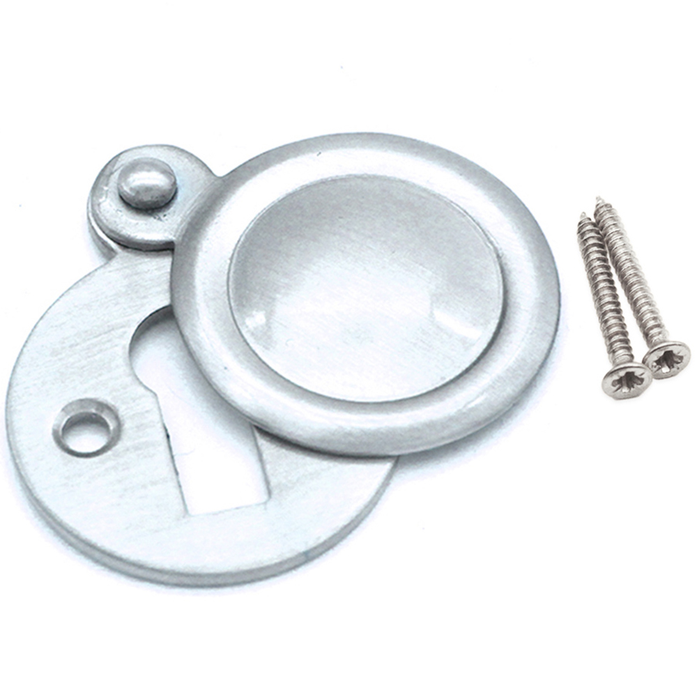 Spira Brass Victorian Satin Chrome Covered Keyhole Image 2