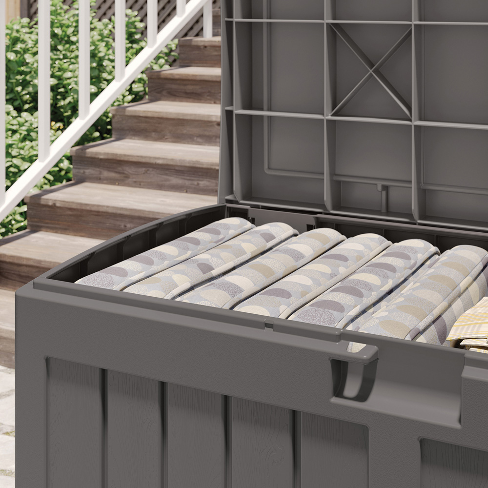 Suncast Carolina 189L Stone Grey Storage Box Image 3