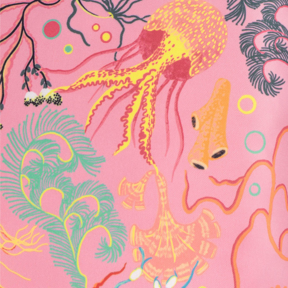 furn. Pink Reef Printed Polyester Filled Outdoor Cushion 45 x 45cm Image 5