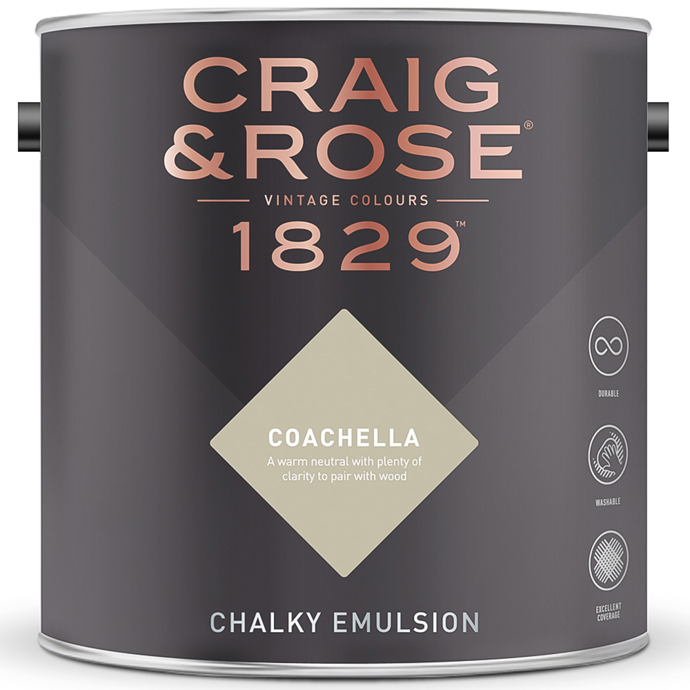 Craig & Rose 1829 Vintage Walls and Ceilings Coachella Chalky Matt Emulsion Paint 2.5L Image 2