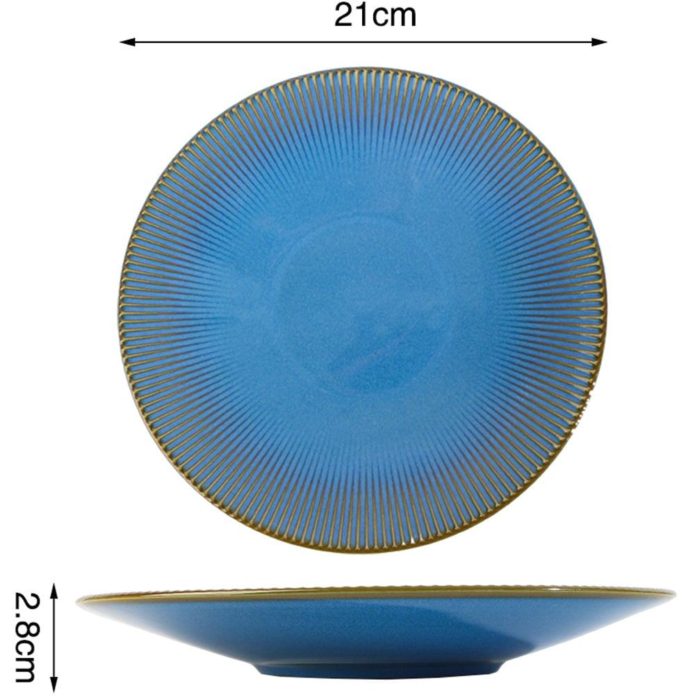 Waterside Reactive Glaze Blue 16 Piece Dinner Set Image 5