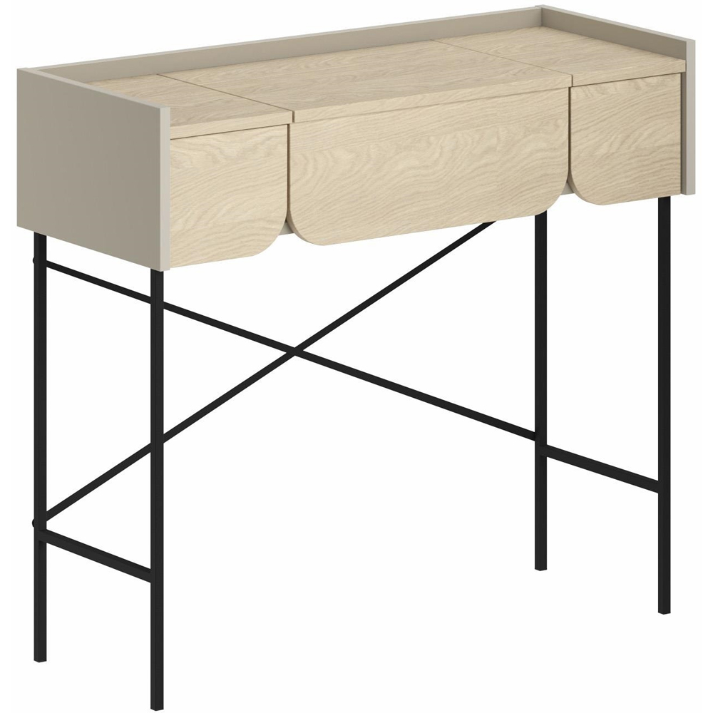 Decortie Terra 2 Drawer Sonoma Oak Dressing Table with Mirror Image 2
